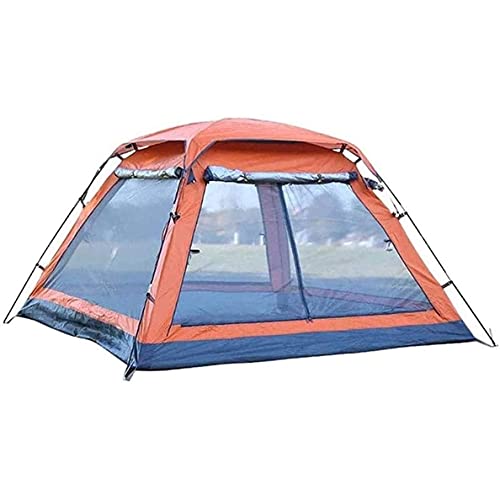 Tente de camping familiale double couche avec 4 grands écrans en maille respirante