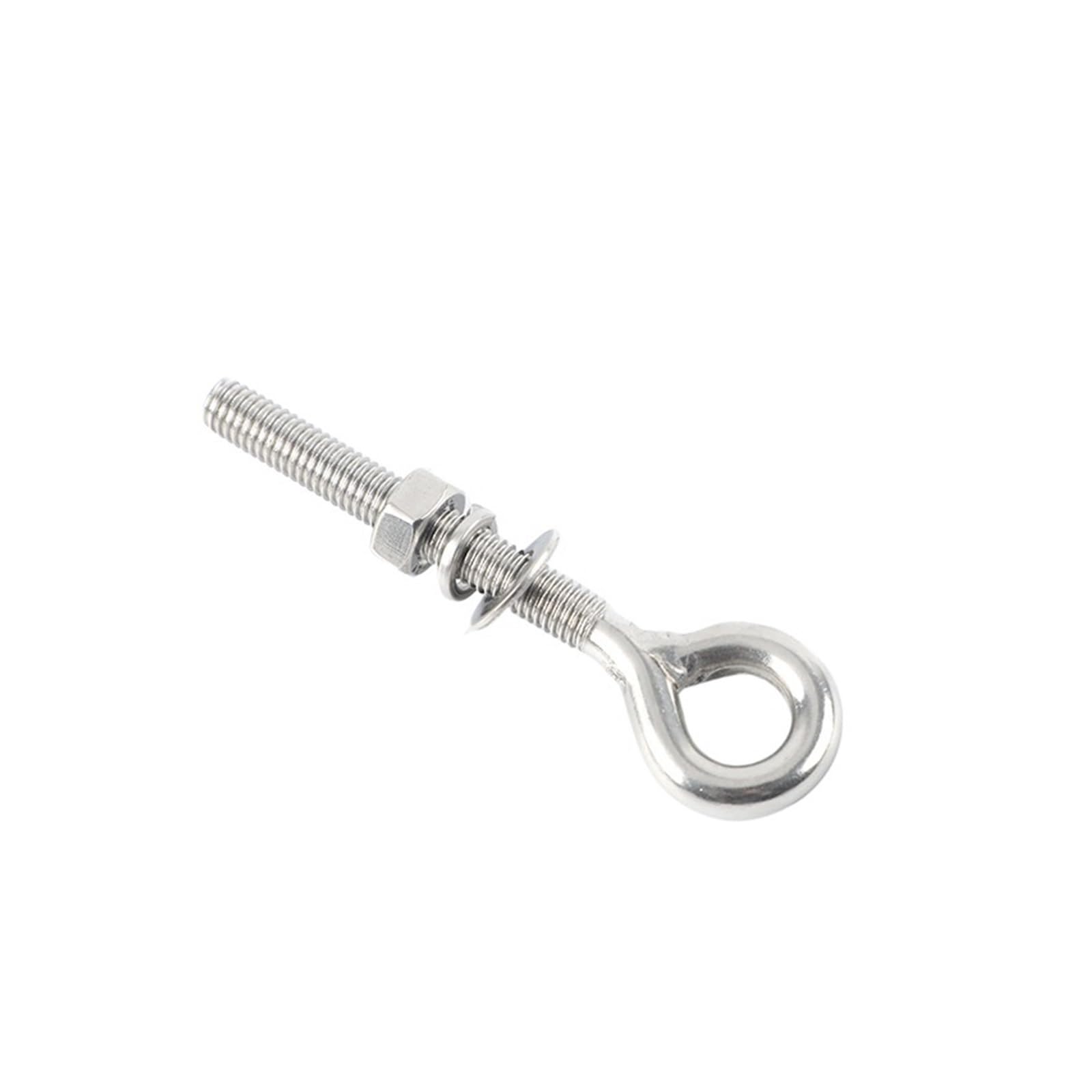 Golfari, ganci per golfari, Anello/gancio di sollevamento del bullone della vite dell'occhio di pecora dell'acciaio inossidabile 304 di M5/M6/M8/M10 con le rondelle dei dadi e il gancio chiuso della r
