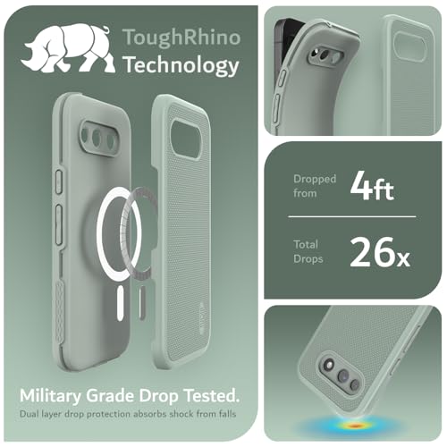 Image of TUDIA MergeGrip Magsafe Compatible for Google Pixel 10a Case - Green Lily