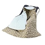 Picture of amo nenes Winter Car Seat Blanket for Babies, TOG 2.5 Warm Minky Dot Carseat Swaddle Blankets for Infants Newborn, Universal Fit for Baby Car Seat, White Leaf, 35.4"x35.4"