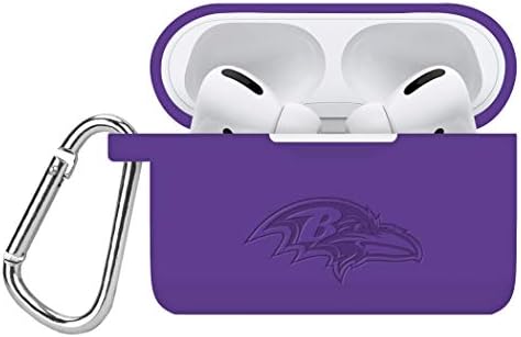 GAME TIME Baltimore Ravens Engraved Silicone Case Cover Compatible with Apple AirPods Pro (Purple)