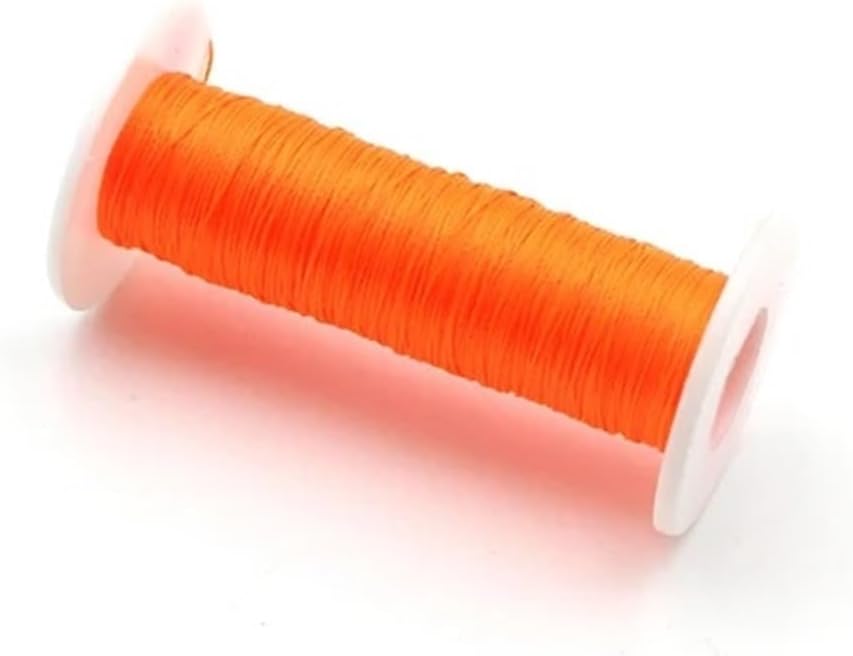 50 Metres Fishing Rod Building Threading Line Winding Guide Wrapping Thread Braided Wire Polyester Line(Orange)