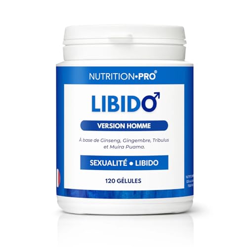Libido (version homme) - 120 gélules | Désir | Performances | Endurance | 100% naturel | Fabriqué en France | Nutrition pro