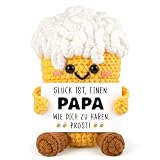 Juratar Lustiges Papa Geschenk - Handgefertigte Häkel Bier...