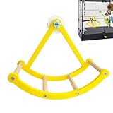 Perchoir pour la Perruche Calopsitte,Roue d'Exercice en Bois pour Moineaux et Petits Oiseaux | Roue D'Activité Jouet Pour Calopsitte - Adapté Aux Aras, Perruches, Inséparables, Conures Et