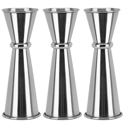 3 Pcs Jigger for Bartending, Double Cocktail Jigger 2 oz 1 oz Stainless Steel Measuring Cup