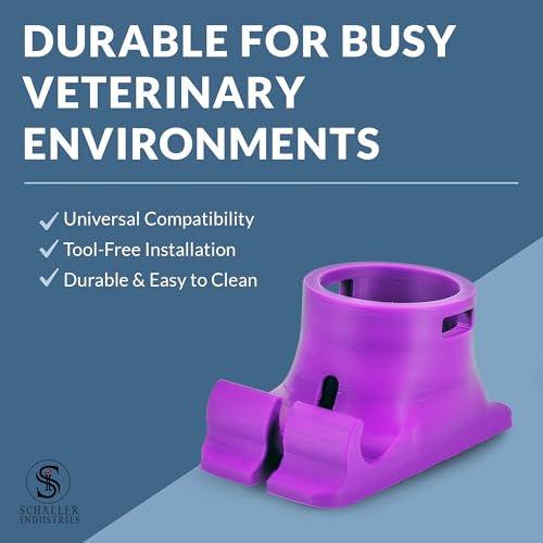 Image of S I Veterinary Cage Door Adapter for Bair Hugger Bear Paws 875 Patient Warmer - Locking Hose Connection, Tie-String Blanket Retainer, Tool-Free - for Veterinary Use Only (Royal Purple)