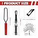 NOWHYX Valve Lash Adjustment Tool with Angled Feeler Gauge, 10mm Jam Nut Valve Adjustment Tool with Slotted Valve' Adjusting Stud for Japanese Auto Vehicle Engines(Color:Balck)