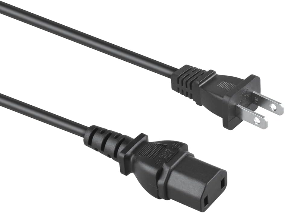 Omnihil (White) 5 Feet AC Power Cord Compatible With Sony Bravia TV #KDL-40R380B