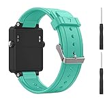 Replacement Band for Garmin Vivoactive, Silicone Replacement Fitness Bands Wristbands with Metal Clasps for Garmin vivoactive GPS Smart Watch (Mint Green)