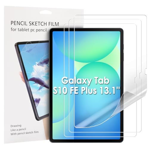WD&CD 3 Pack Screen Protector Compatible with Samsung Galaxy Tab S10 FE Plus 13.1", Soft clear Screen Protector Anti-Fingerprint
