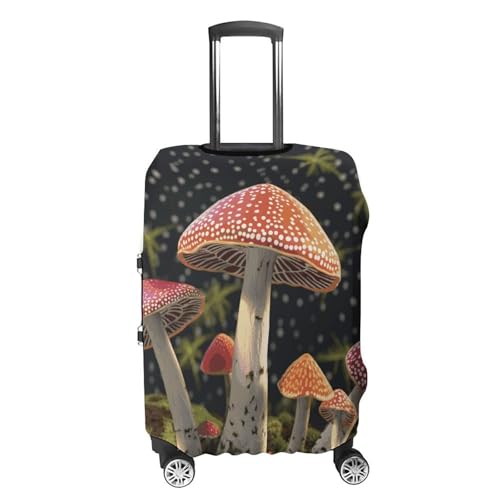 Mushroom Luggage Cover, Washable Elastic Suitcase Cover Protector Fit 18-32 Inch Luggage4