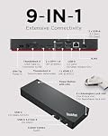 Lenovo ThinkPad Universal Thunderbolt 4 Dock, 4 Displays, Dynamic Power Charging up to 100W, Black