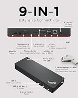 Lenovo ThTintePad Universal Thunderbolt 4 verkabelt schwarz – Ansicht 3