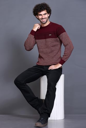 Image of GODFREY Full Sleeve Woolen Sweater for Man Winter Wear - Round Neck Pullover Regular Fit