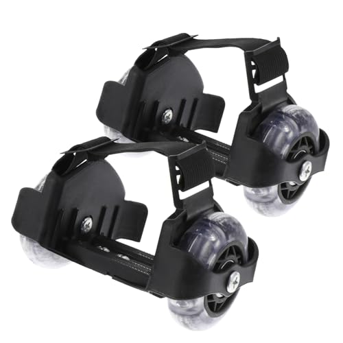 PEPLAYTAL Verstellbare Heel Rollers mit Leuchtenden PVC Leichte Portable Rollschuhe für Anfänger rutschfeste Skating Wheels mit Robusten Befestigungsbändern zum Sicheren Bremsen und PEPLAYTAL Verstellbare Heel Rollers mit Leuchtenden PVC Leichte Portable Rollschuhe für Anfänger rutschfeste Skating Wheels mit Robusten Befestigungsbändern zum Sicheren Bremsen und