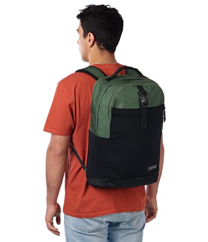 Image of JanSport Journey Pack Backpack - Large Main Compartment, Dual Water Bottle Pockets, 15-inch Padded Laptop Compartment with Tricot Lined Sleeve, Cargo Green