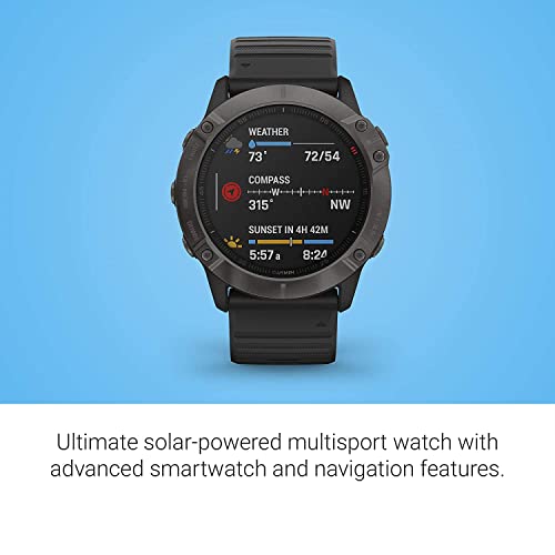 Garmin SMARTWATCH FENIX 6X PRO SOLAR CARBON, carbon gray
