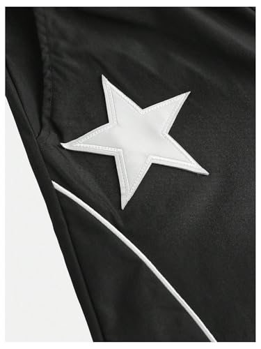 Girl's Baggy Sweatpants Star Graphic High Waist Wide Leg Pants Athletic Long Track Pants3