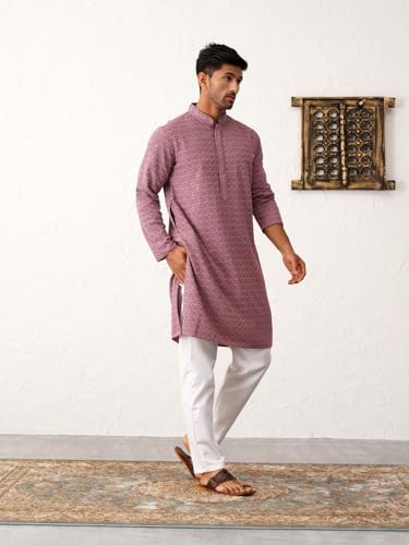 Image of Jompers Rayon Men's Embroidered And Sequence Kurta Pyjama Sets.