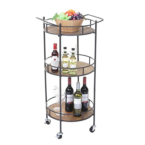 Mendler Servierwagen HWC-A43, Barwagen Teewagen, Tanne Holz massiv Vintage...