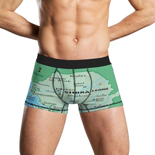Maps of Thailand Men's Underwear Breathable Boxer Briefs Pajama Sleep