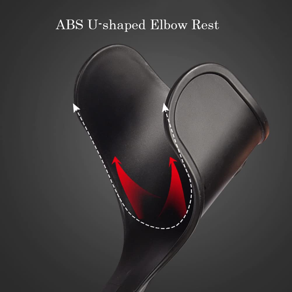NGD 2 Unidades Bastones Plegables,Muletas de Codo Soporte Post Traumatismo o Cirugía,Regulables en Altura,Muletas Ortopédicas de Aluminio con Agarres Ergonómicos