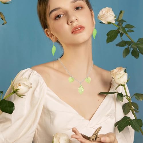 Breloques feuille transparente verte en acrylique pour bijoux 270pcs - 5
