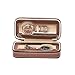 Lwieui Montres Box Montre-présentoir en Cuir Montre à glissière de Rangement pour Organisateur de Rangement Boîte de Rangement rembourrée 2 Fentes Marron Montre boîte de Rangement
