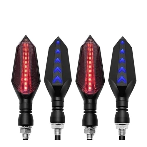 Clignotants moto universels momt à défilement dynamique bicolore