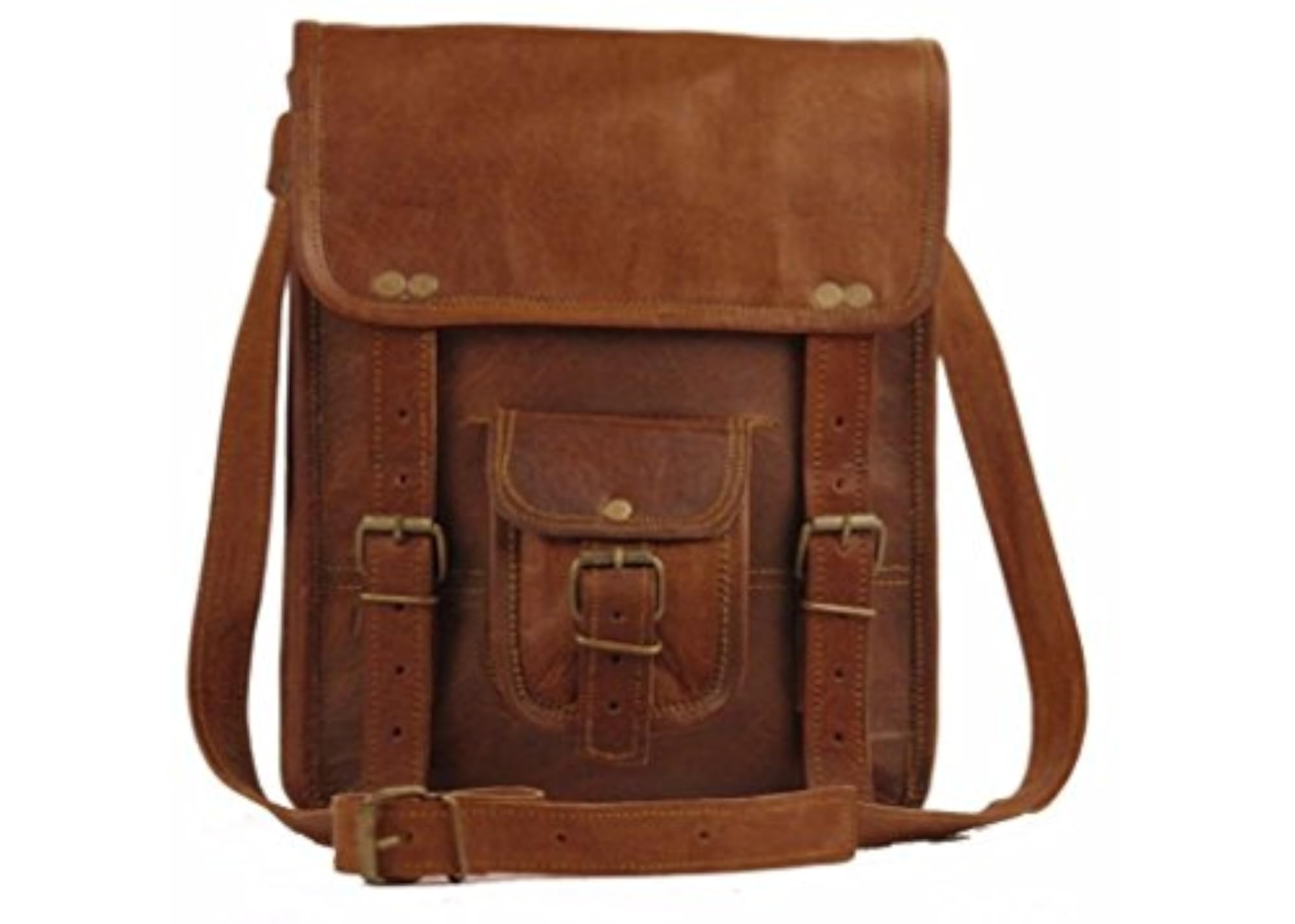 Original Leather Women's Vertical Sling Bag - Brown