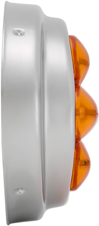 Maxxima M36180Y Amber LED Mini Oval Clearance Marker Light with Stainless Steel Bezel