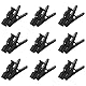 LNQ LUNIQI Kopfhörer Kabelklemm, 9 Stück Kunststoff Headset Kabel Clip Schwarz Kopfhörer Draht Clip, 360° Drehbar Mikrofon Kabel Klemme, Kopfhörer Kabel Kleidung Clip für 5mm Kabel
