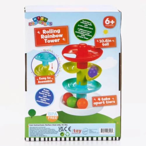 Image of Mini Explorers Rolling Rainbow Tower 6 Months Plus