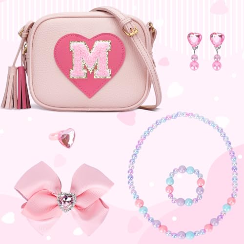 Image of KKXIU Birthday Gifts for Girls Initial Toddler Purse Cute Kids Crossbody Bag