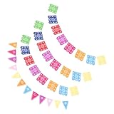HEALLILY Bandera del Día de Muertos en Fieltro Varios Colores Decoración para Fiesta Mexicana Adecuado Día de Muertos