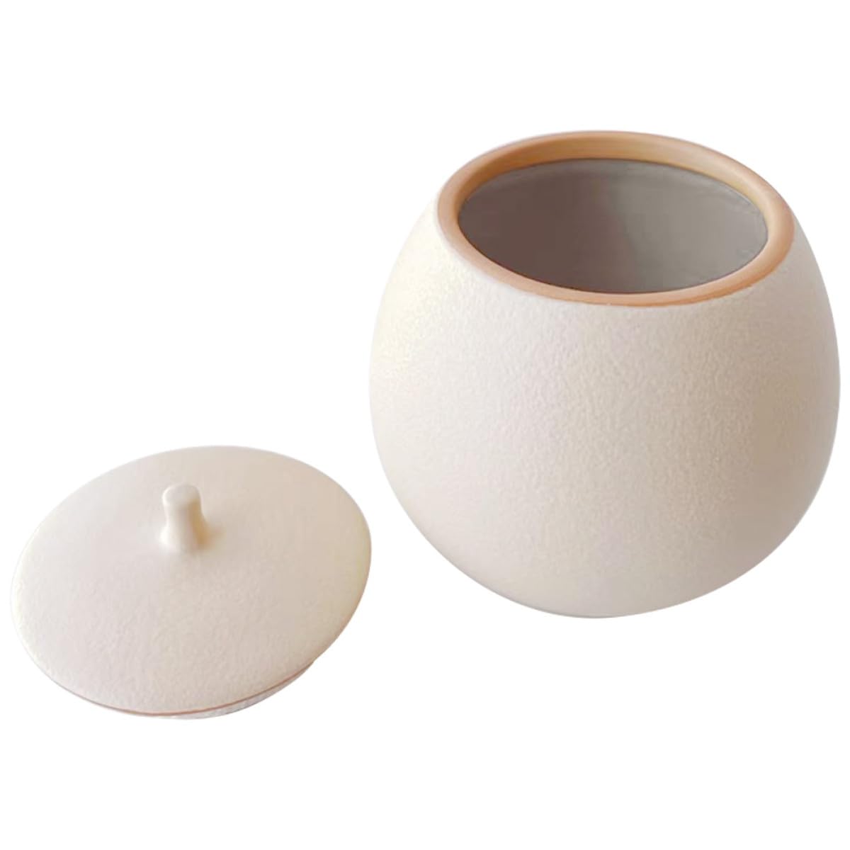 TOYANDONA Barattolo per Conservazione Tè e Tisane in Porcellana Bianco Chiusura Ermetica Piccolo e Pratico Design Retrò Raffinato, per Cucina e Casa