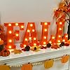 Fall Decorations for Home Fall Room Decor 4 LED Marquee Light Up FALL Letters Lights Sign Battery Operated Fall Decorations for Home Fireplace Wall Indoor Thanksgiving Autumn Harvest Party Decor