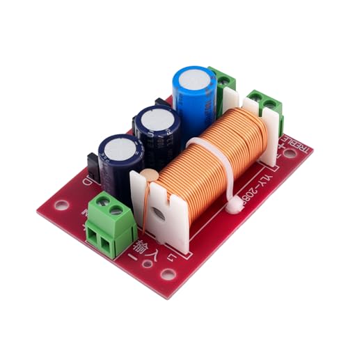 LAOMAO Haut-parleur réglable 400 W Filtre de crossover 2 voies Filtre passe-haut/bas Filtre de signal audio professionnel pour haut-parleur 4Ω-16Ω