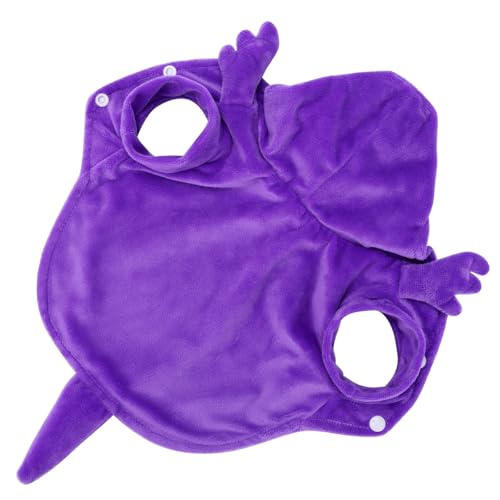 Disfraz de dinosaurio morado para perro talla S miniatura 4
