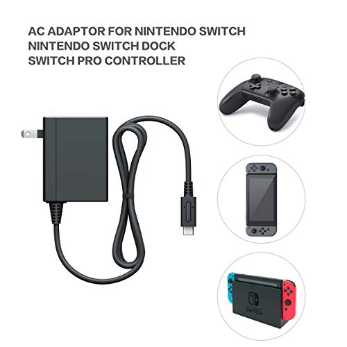 Nintendo Switch adaptador AC, carregador rápido anyqoo adaptador de alimentação USB Type-C Carregame