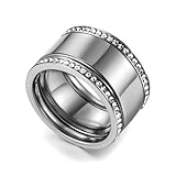 HYSIC 3-Piece 14K Gold-Plated Stackable Rings for Oura Ring Gen 3/4 - Cubic Zirconia Simulated Diamond Neutral Style Oura Accessories