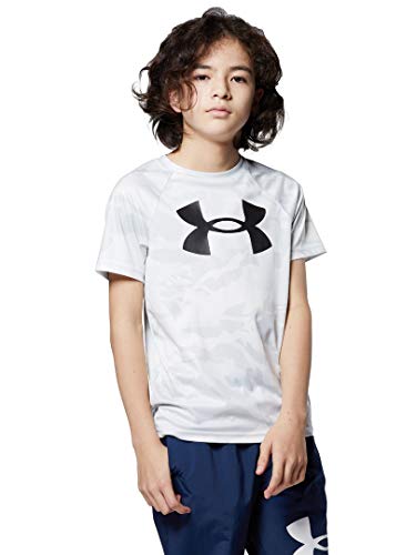 T-shirt Under Armour garçon blanc maillot sport manches courtes
