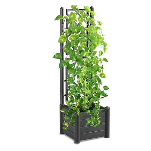 FIORIERA CON SPALLIERA DA ESTERNO IN PLASTICA