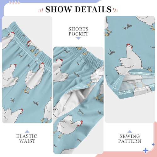 ZZXXB Cartoon Cock Boys Long Pants Soft Trousers Elastic Waist Kids Lounge Bottoms with Pockets S-XL4