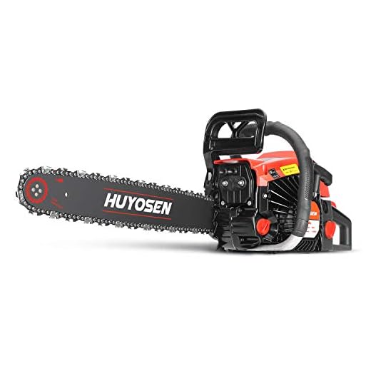 HUYOSEN 45CC 2-Stroke Gas Powered Chainsaw, 18-Inch Chainsaw, Cordless Handheld Gasoline Power Chain Saws for Cutting Trees, Wood, Garden and Farm