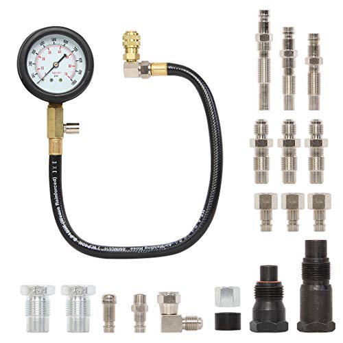 24Pcs Diesel Engine Compression Tester Automotive Tool Gauge Set 0-1000 Psi Cylinder Compression For Car And Truck #TOP1