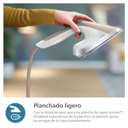 Philips Serie 6000 Plancha All in One - Tabla multiposición, Tecnología sin quemaduras garantizadas, 1800W, Cómodos botones de pie, Elimina hasta el 99,9% de las bacterias y los ácaros* (AIS6010/10) - imagen 7
