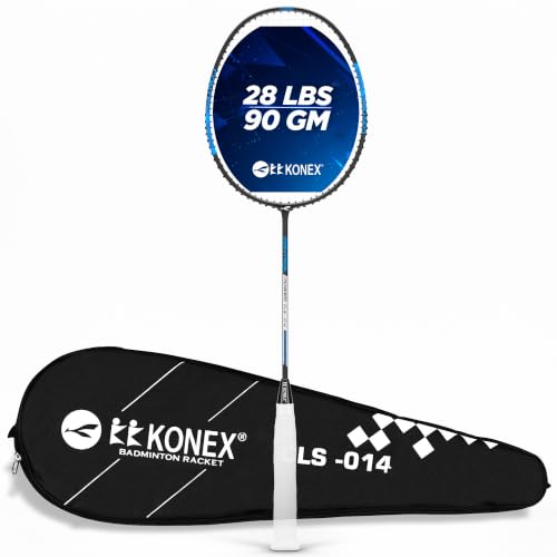 Image of Konex Badminton Racquet | 2U Aluminium | 90g | 28 LBS | Slim Shaft | Blue