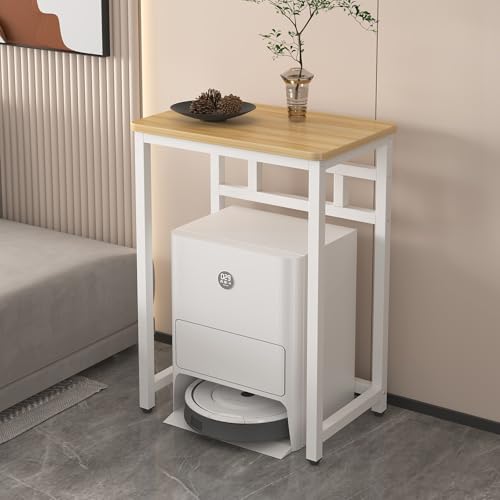 Robot - Soporte para aspiradora con base abierta, para sala de estar y oficina en casa, color blanco (55 x 53 cm)